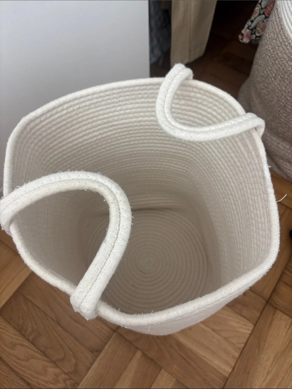 Cotton Rope Storage Basket in Cream - Stylish Home Accent